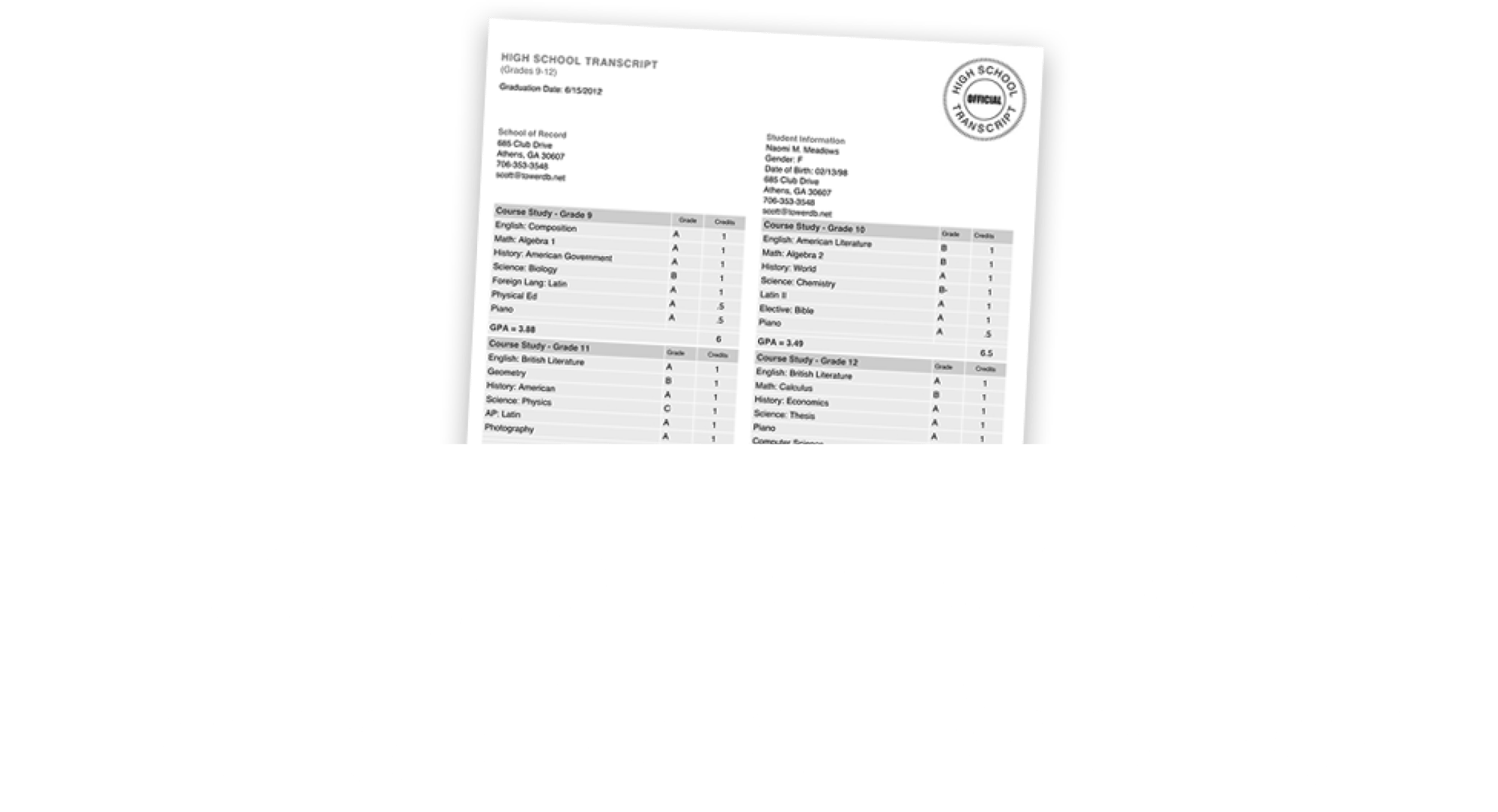 Diploma TOR